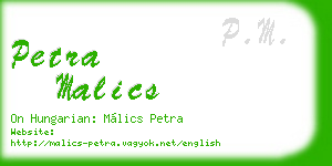 petra malics business card
